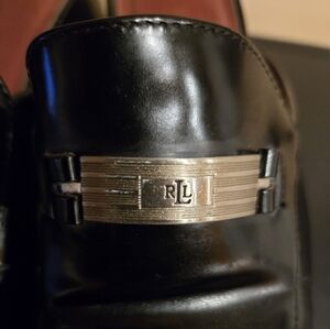 Ralph Lauren Black Leather Mules